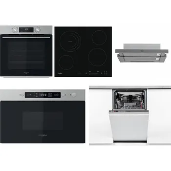 Set domácích spotřebičů WHIRLPOOL OMK58CU1SX + WHIRLPOOL AKT 8900 BA + WHIRLPOOL AKR 749/1 IX + WHIRLPOOL MBNA910X + WHIRLPOOL WSIO 3O34 PFE X