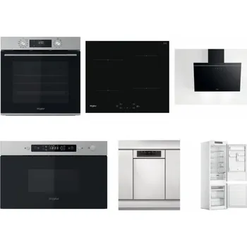 Set domácích spotřebičů WHIRLPOOL OMK58CU1SX + WHIRLPOOL WS Q2760 BF + WHIRLPOOL AKR 62F LT K + WHIRLPOOL MBNA910X + WHIRLPOOL WSBO 3O34 PF X + WHIRLPOOL WHC18 T311