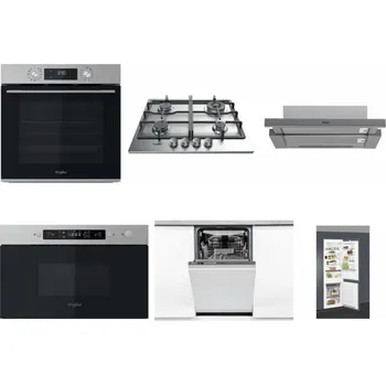 Set domácích spotřebičů WHIRLPOOL OMK58CU1SX + WHIRLPOOL TKRL 661 IX EU + WHIRLPOOL AKR 749/1 IX + WHIRLPOOL MBNA910X + WHIRLPOOL WSIO 3O34 PFE X + WHIRLPOOL ART 66112