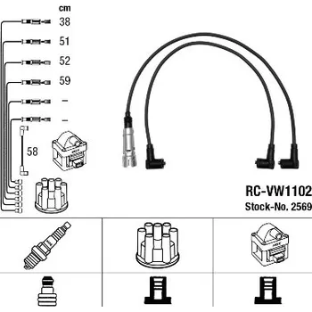 Zapalovací kabel NGK Sada kabelů pro zapalování 2569