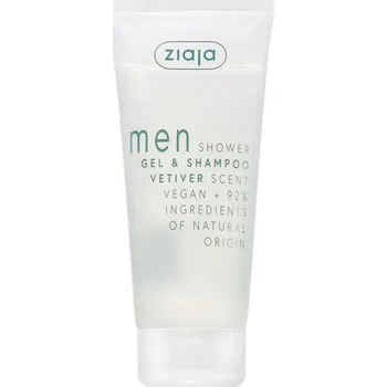 Koupelová kosmetika Ziaja men sprchový gel a šampon vetiver 200ml vetiver 200ml