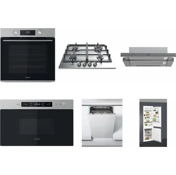 Set domácích spotřebičů WHIRLPOOL OMK58CU1SX + WHIRLPOOL TKRL 661 IX EU + WHIRLPOOL AKR 749/1 IX + WHIRLPOOL MBNA910X + WHIRLPOOL WSIC 3M27 C + WHIRLPOOL ART 66112