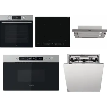 Set domácích spotřebičů WHIRLPOOL OMK58CU1SX + WHIRLPOOL WL S7260 NE + WHIRLPOOL AKR 5390/1 IX + WHIRLPOOL MBNA910X + WHIRLPOOL WIO 3T133 PLE