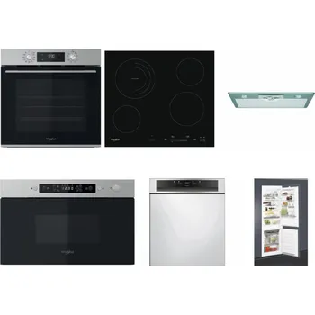 Set domácích spotřebičů WHIRLPOOL OMK58CU1SX + WHIRLPOOL AKT 8900 BA + WHIRLPOOL AKR 650/1 IX + WHIRLPOOL MBNA910X + WHIRLPOOL WBC 3C34 PF X + WHIRLPOOL ART 65031