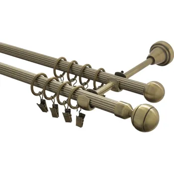 Garnýž Garnýž kovová 480 cm rýhovaná dvouřadá - dvojitá 16 Paola mosaz