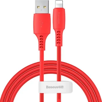 Datový kabel Baseus CALDC-09 Colorful Kabel USB to Lightning 2.4A 1.2m Red