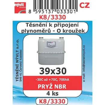 SADA O kroužků 30x4.5 mm k připojení plynoměrů - K8/3330