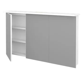 Koupelnový nábytek Dřevojas Třídveřová galerka SANI GA3O 120 - N01 Bílá lesk