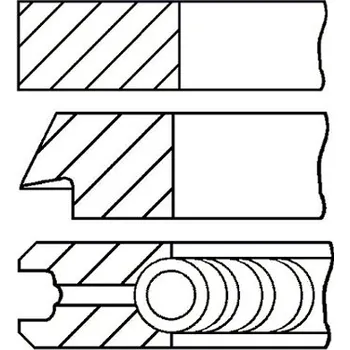 Píst motoru GOETZE Sada pístních kroužků - 878330000 0878330000