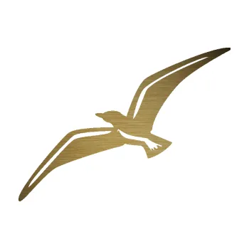 Samolepicí dekorace na vozidlo Racek 001 levá (64 - škrábaný kov zlatý) SAMOLEPKA NA AUTO, NÁLEPKA, FÓLIE, POLEP, TUNING, VLASTNÍ TEXT, TISK, AUTOSAMOLEPKY.cz, POLEPY, OBRÁZEK, LOGO, 3D STICKERS