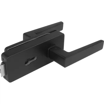 Dveřní kování MPK - UNIQUE R8 - ZÁMEK na sklo s klikou ERICA - PZ kování na sklo PZ otvor BS - Černá matná