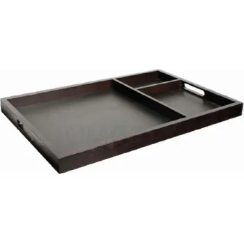 Podnos dřevěný, dělený, velký 600 × 400 x 40 mm