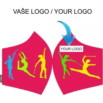 rouška Týmová mažoretková rouška s vašim logem, dvouvrstvá / min. 50 ks