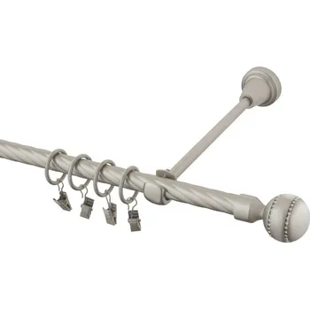 Garnýž Garnýž kovová 190 cm kroucená jednořadá 16 Paola crystal chrom mat