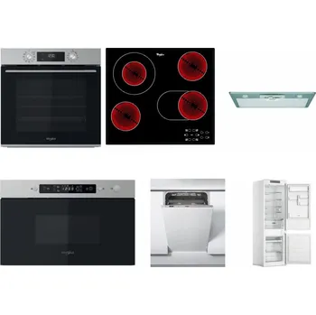 Set domácích spotřebičů WHIRLPOOL OMK58CU1SX + WHIRLPOOL AKT 8190/BA + WHIRLPOOL AKR 650/1 IX + WHIRLPOOL MBNA910X + WHIRLPOOL WSIC 3M27 C + WHIRLPOOL WHC18 T311