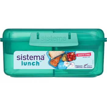 Dóza na potraviny Sistema Bento Cube 1,25 l zelená