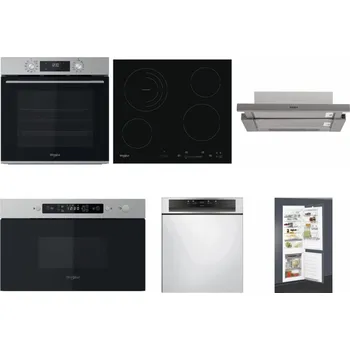 Set domácích spotřebičů WHIRLPOOL OMK58CU1SX + WHIRLPOOL AKT 8900 BA + WHIRLPOOL AKR 5390/1 IX + WHIRLPOOL MBNA910X + WHIRLPOOL WBC 3C34 PF X + WHIRLPOOL ART 65031