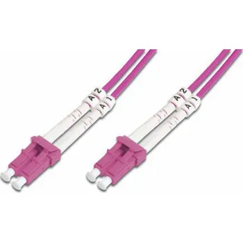 Síťový kabel DIGITUS Fiber Optic Patch Cord, LC to LC, Multimode OM4 - 50/125 µ, Duplex Length 5m