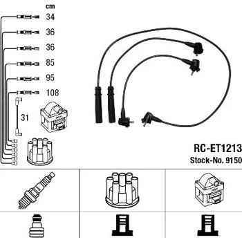 Zapalovací kabel NGK Sada kabelů pro zapalování 9150
