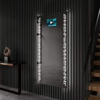 Zrcadlo Vertikální koupelnové zrcadlo s LED podsvícením L38