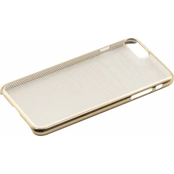 Pouzdro na mobilní telefon Tellur Cover Hard Case for iPhone 7 Plus Horizontal Stripes gold
