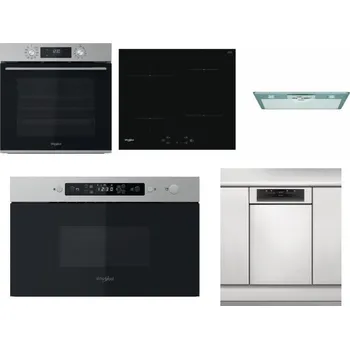 Set domácích spotřebičů WHIRLPOOL OMK58CU1SX + WHIRLPOOL WS Q2760 BF + WHIRLPOOL AKR 650/1 IX + WHIRLPOOL MBNA910X + WHIRLPOOL WSBO 3O34 PF X
