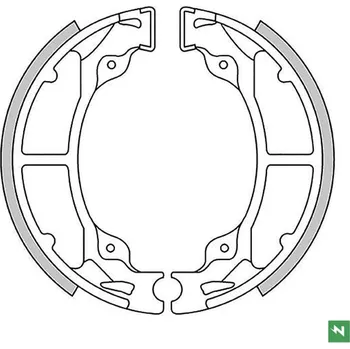 Brzdová čelist NEWFREN brzdové čelisti - pakny zadní KAWASAKI KD 80 88-90, KDX 200 83-88, KH 125 77-81, KX 125 82-85 (110X30mm) (NEWFREN brzdové čelisti - pakny zadní KAWASAKI KD 80 88-90, KDX 200 83-88, KH 125 77-81, KX 125 82-85 (110X30mm))