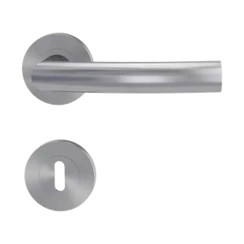 Dveřní kování GK - LORITA PROF - R rozety BB, klika/klika BN - Broušená nerez (71)