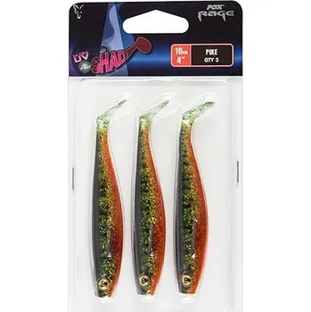 Umělá nástraha FOX RAGE - Gumová nástraha Pro Shad Single Colour Packs UV 10 cm Pike 3 ks
