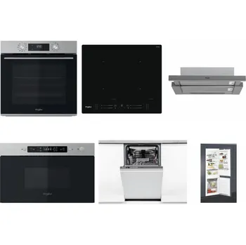 Set domácích spotřebičů WHIRLPOOL OMK58CU1SX + WHIRLPOOL WL S7260 NE + WHIRLPOOL AKR 749/1 IX + WHIRLPOOL MBNA910X + WHIRLPOOL WSIO 3O34 PFE X + WHIRLPOOL ART 65031