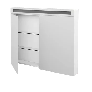 Koupelnový nábytek Dřevojas Dvoudveřová galerka AIR GA2OE 100 - N01 Bílá lesk