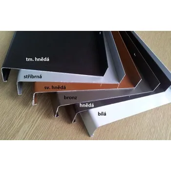 Parapet Parapet hliník tažený vnější, Hloubka 70mm, Barva parapetu bronz Alu-tah