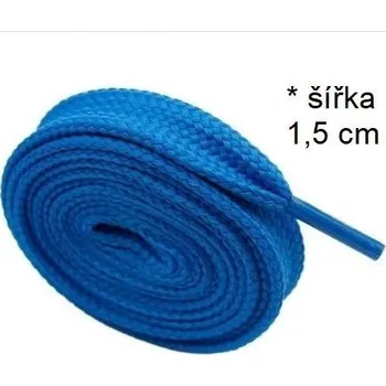 Tkaničky do bot Blingstar Široké tkaničky 1,5 cm do bot tepláků kalhot mikiny royal modré