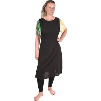 Karnevalový kostým imago Lněná dámská zástěra Lobelie - černá, velikost S/M