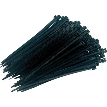 Stahovací páska Páska vázací 200x4,5mm, černá, UV stabilní, 100ks