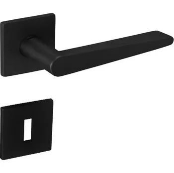 Dveřní kování TI - SECO - HR 1964Q 5S rozety BBQ, klika/klika BS - Černá matná (153)