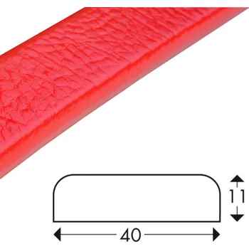 Stavební profil Ochranný profil 15, červená, 4 cm × 1,1 cm × 500 cm