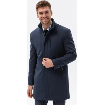 Pánský zimní kabát Ombre C430 námořnický modrý L