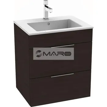 Koupelnový nábytek JIKA Cube Skříňka se 2 zásuvkami s umyvadlem 55 x 43 cm tmavý dub, H4536121763021