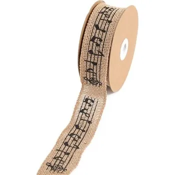 Stuha Jutová stuha s partiturou 9 m