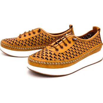 Dámské polobotky Dámské kožené polobotky 128-02504 Klop hnědá Barva: hnědá, Velikost: 42