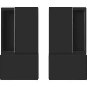 Nábytkové kování AGB - MUŠLE WAVE na posuvné dveře bez otvoru bez otvoru BS - Černá matná