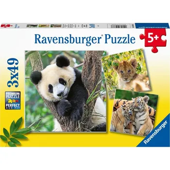 Ravensburger Panda, tygr a lev 3x49 dílků