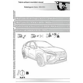 Tažné zařízení Tažné zařízení Mitsubishi Eclipse Cross 10/2017-> BS 052-953 od SVC GROUP