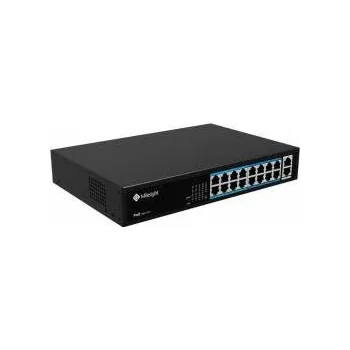 Switch MS-S0216-GL Ethernet POE switch pro CCTV, 16x PoE LAN / 2x WAN