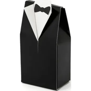 Krabičky - Ženich / Groom, černé, bez textu, 10 ks