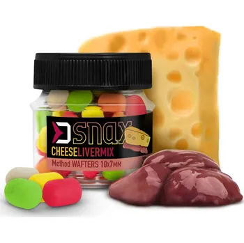 Nástraha Method Wafters Delphin D SNAX MIX 10x7mm 20g Sýr/Játra