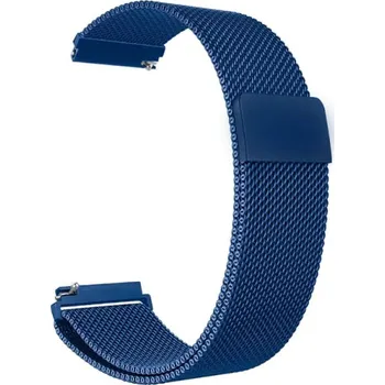 Příslušenství k chytrým hodinkám Kovový Magnetický Pásek Na Chytré Hodinky Barva: Modrá, Velikost: 18 Mm