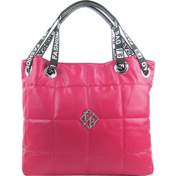Kabelka Fashion &amp; CO Velká dámská kabelka přes rameno v prošívaném designu fuchsiově růžová