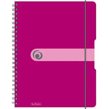 Spirálový blok Herlitz easy orga A4 čtvereček - růžová